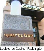 Ladbrokes Casino & Sports Bar, Paddington, London.